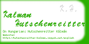 kalman hutschenreitter business card