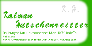 kalman hutschenreitter business card